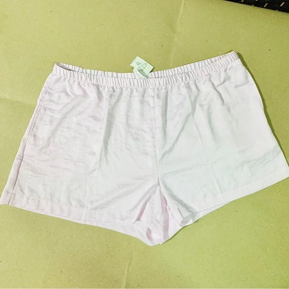 Satin Short Sleeve Notch Collar Top and Shorts Pajama Set - Auden Pink XL 369 - Picture 8 of 8